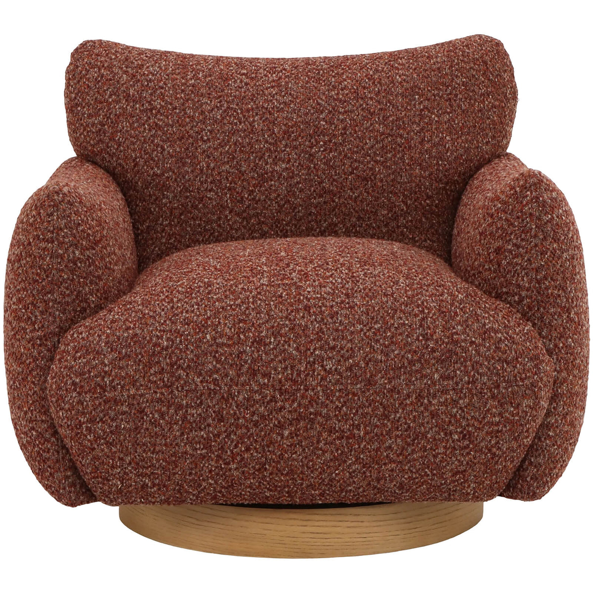 Montalto Mulberry Boucle Swivel Chair