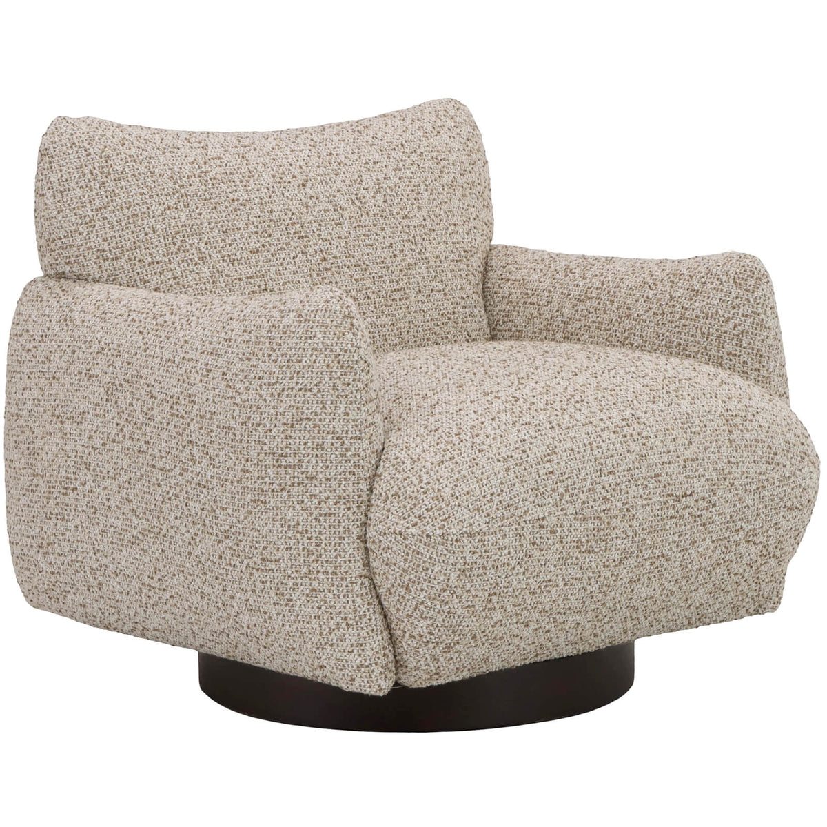 Montalto Soft Truffle Boucle Swivel Chair