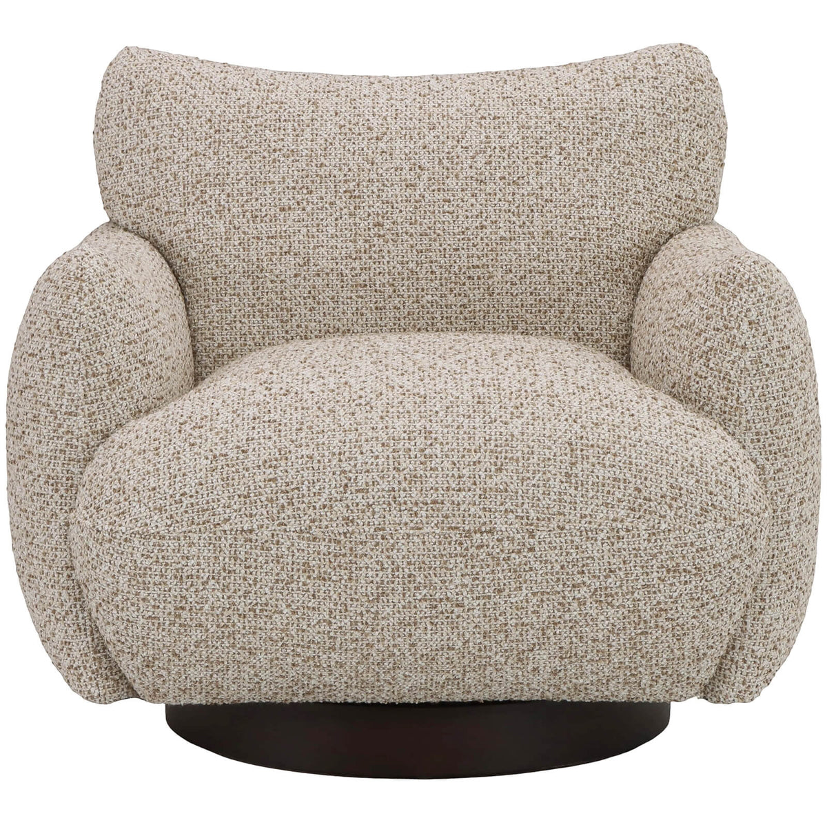 Montalto Soft Truffle Boucle Swivel Chair