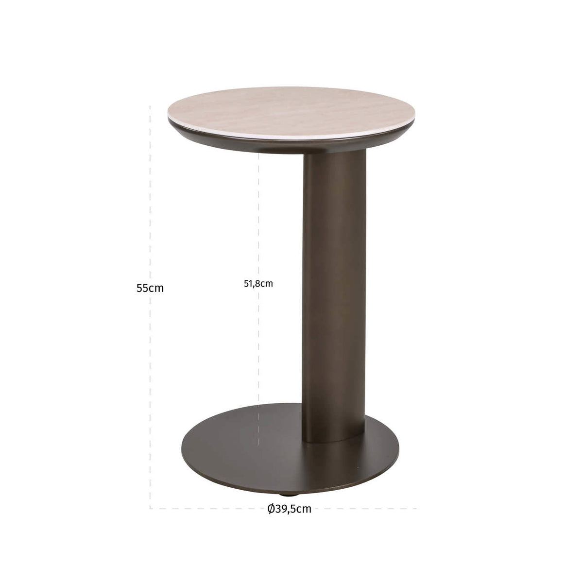Rothley Brown Sofa Side Table