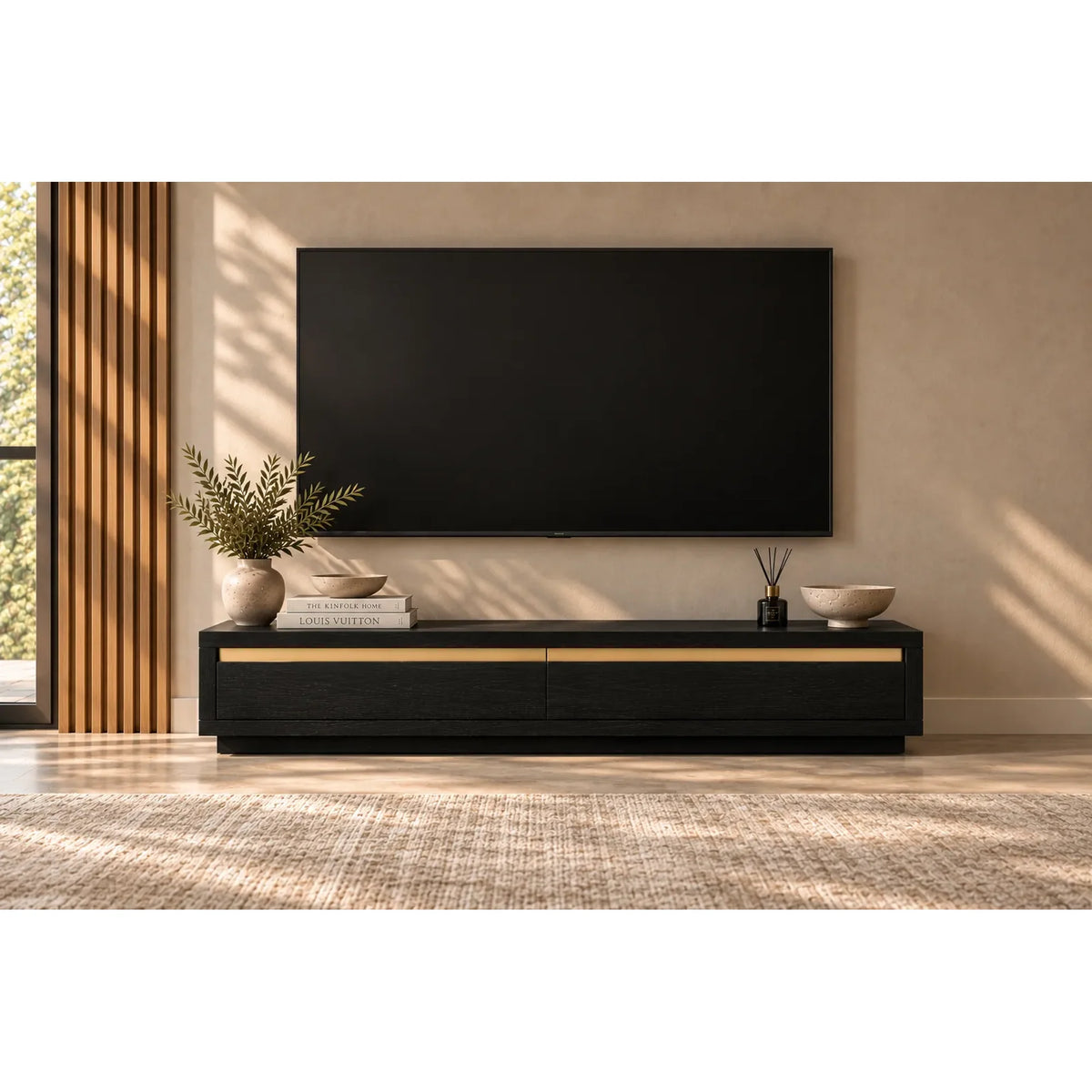 Espresso Oak Low Media Unit