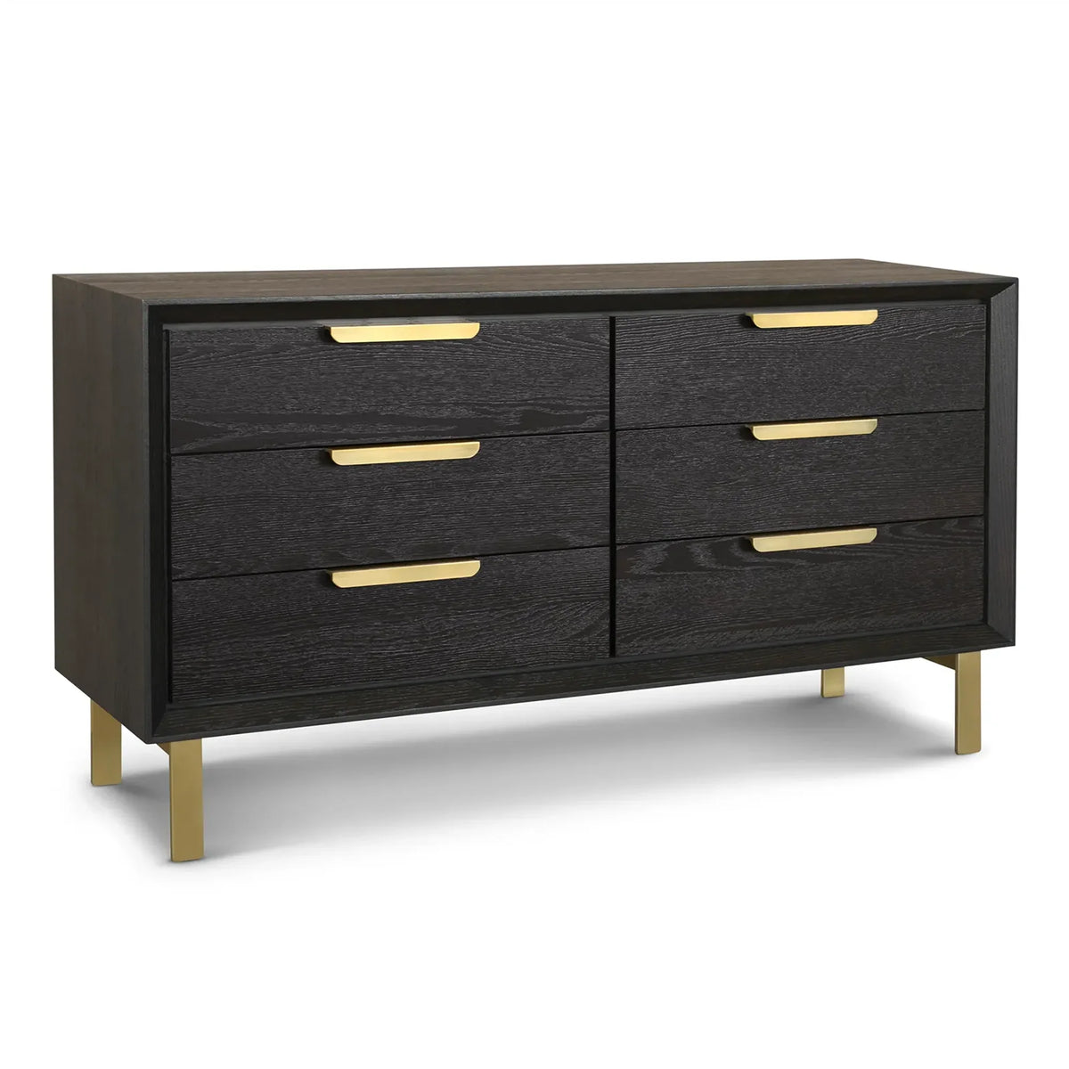 Coffee Oak Chest of Drawers