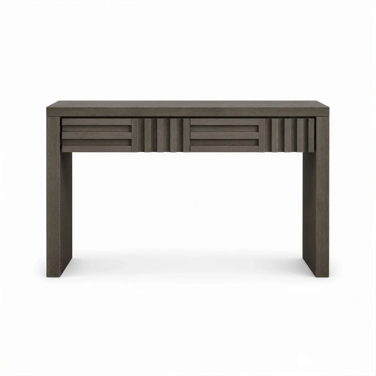 Geometric Grey Oak Console Table