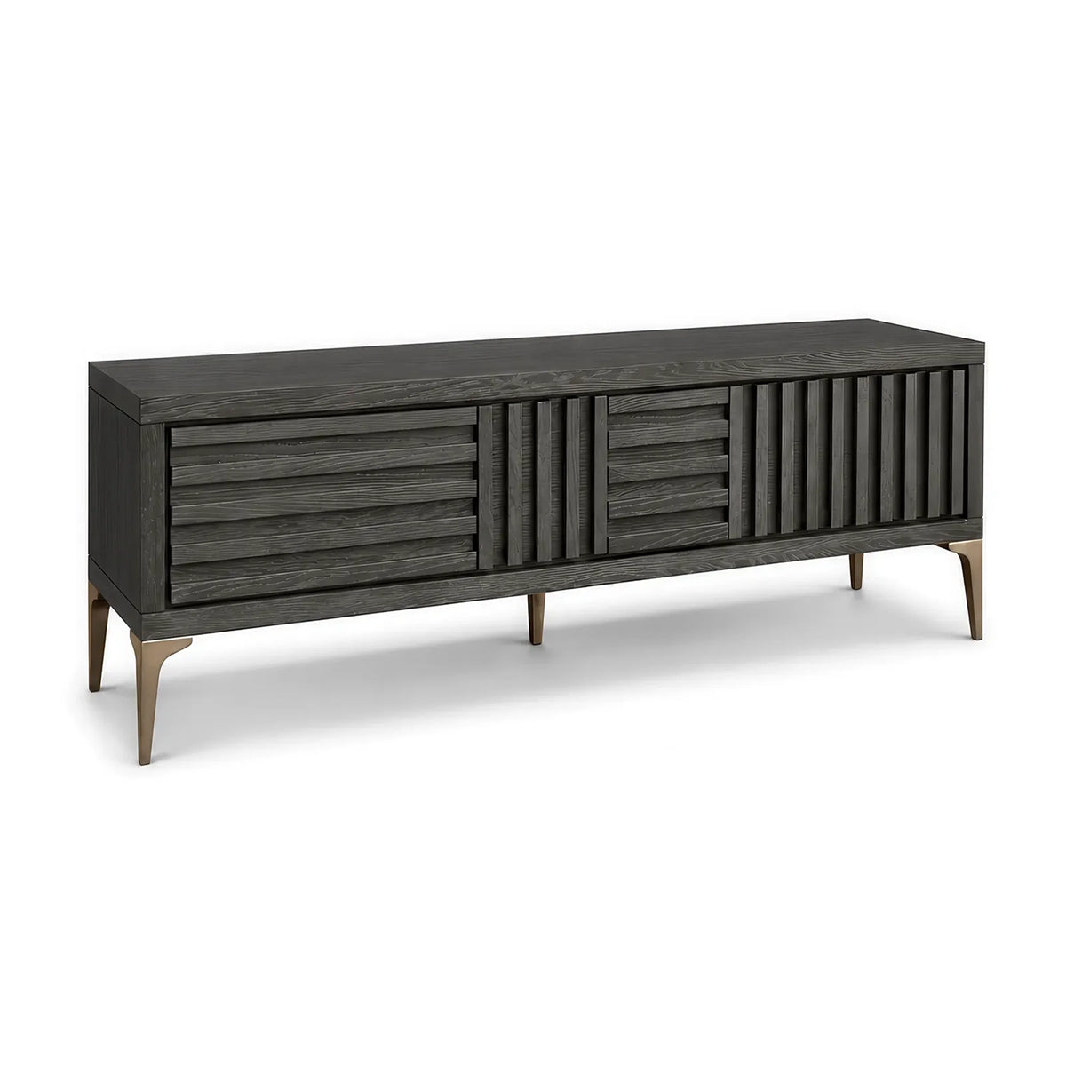 Japanese Inspired Grey Oak Media Unit