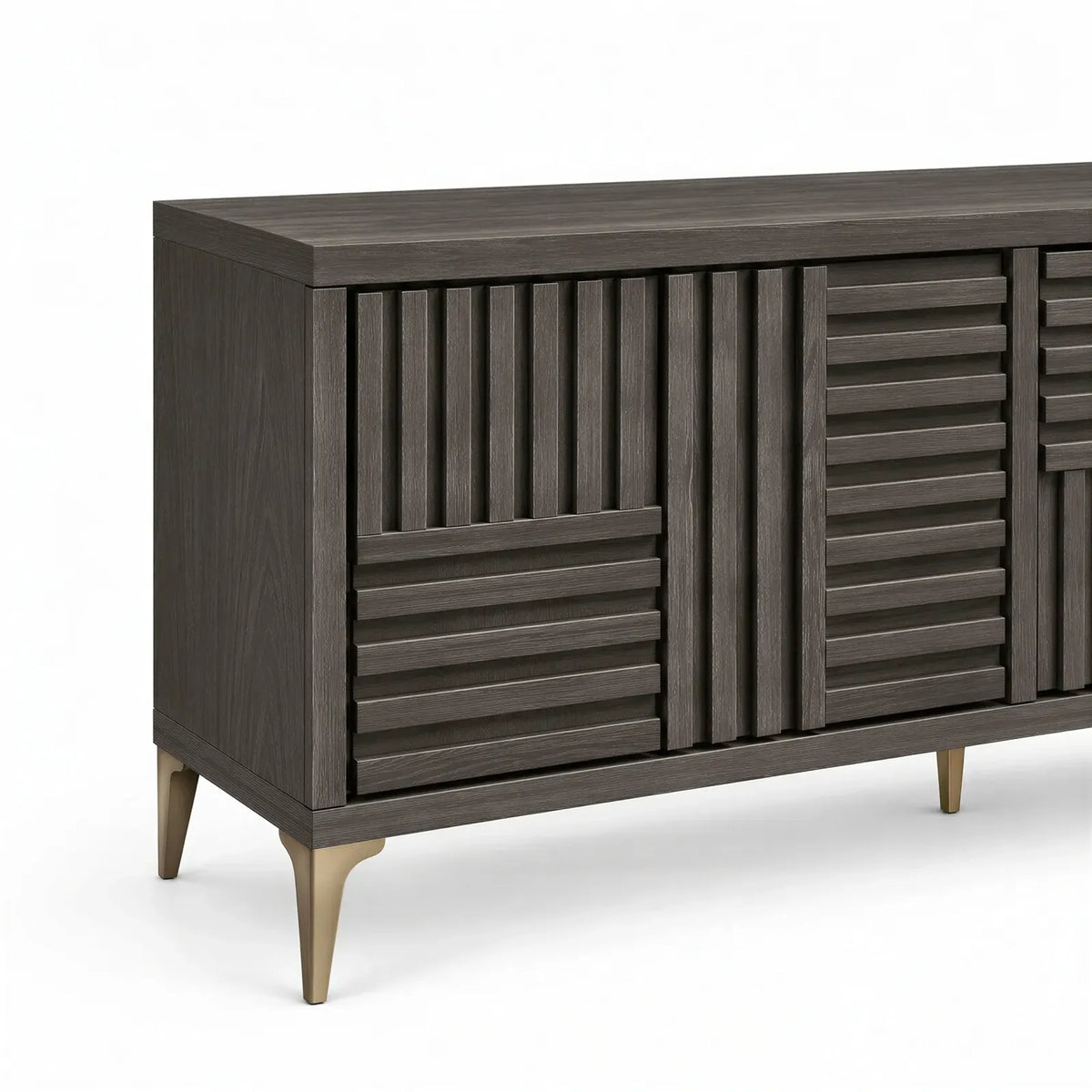 Geometric Grey Oak Sideboard