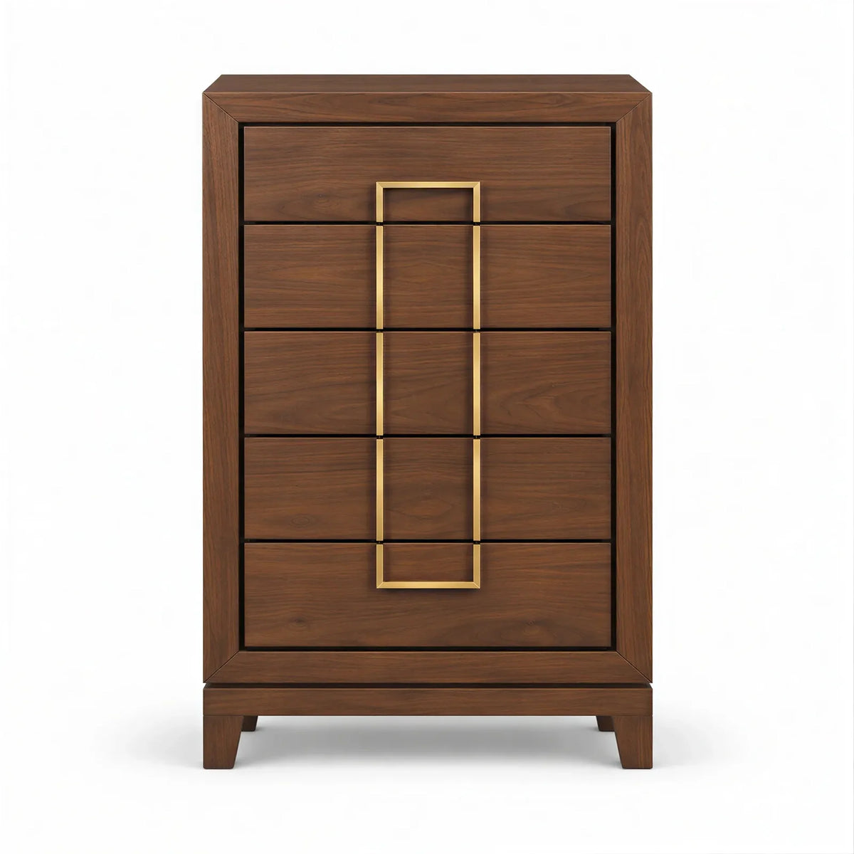 Tall Veneered Chest of Drawers