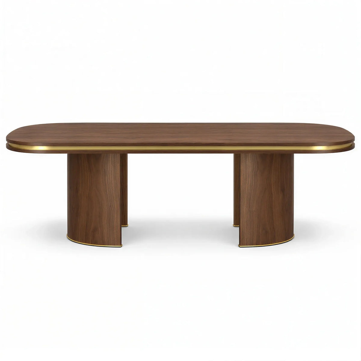 Walnut & Brass Dining Table