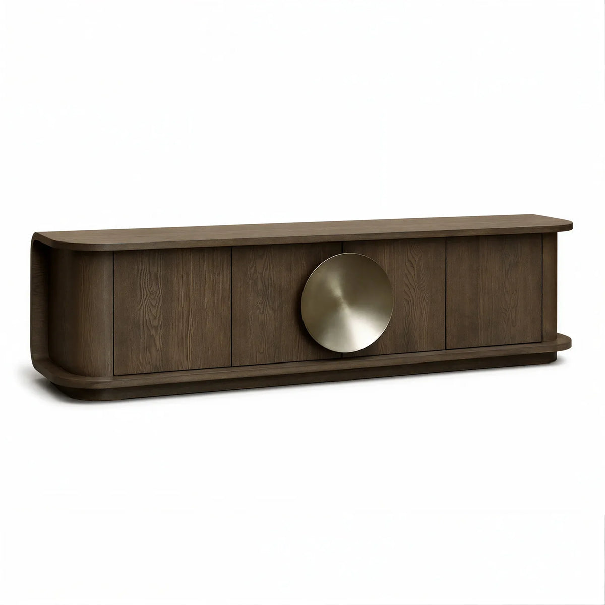 Walnut & Brass Media Unit