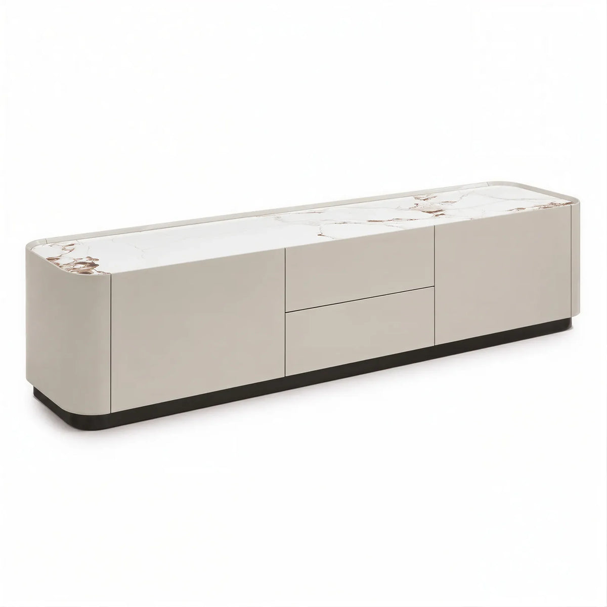 High Gloss Taupe Media Unit