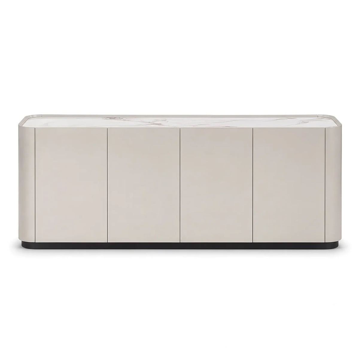 High Gloss Taupe Sideboard with Ceramic Top