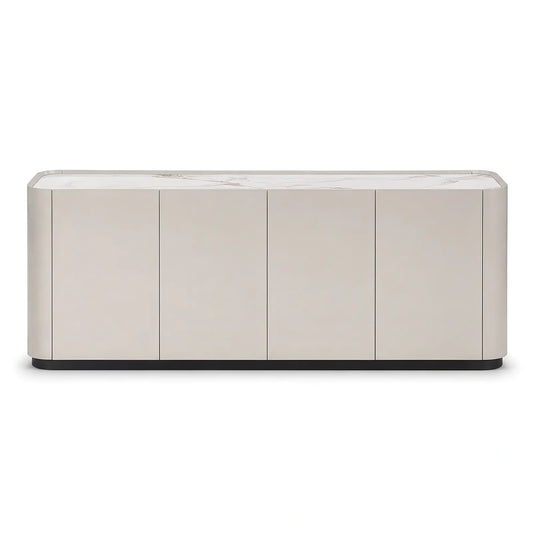 High Gloss Taupe Sideboard with Ceramic Top