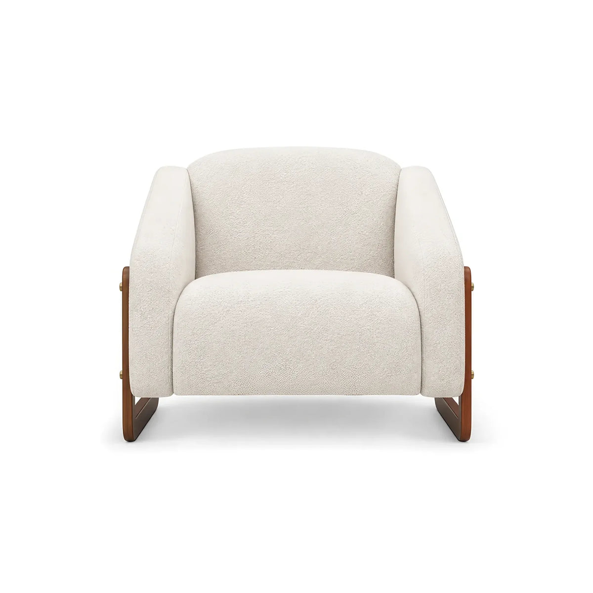 Ivory & Walnut Frame Armchair