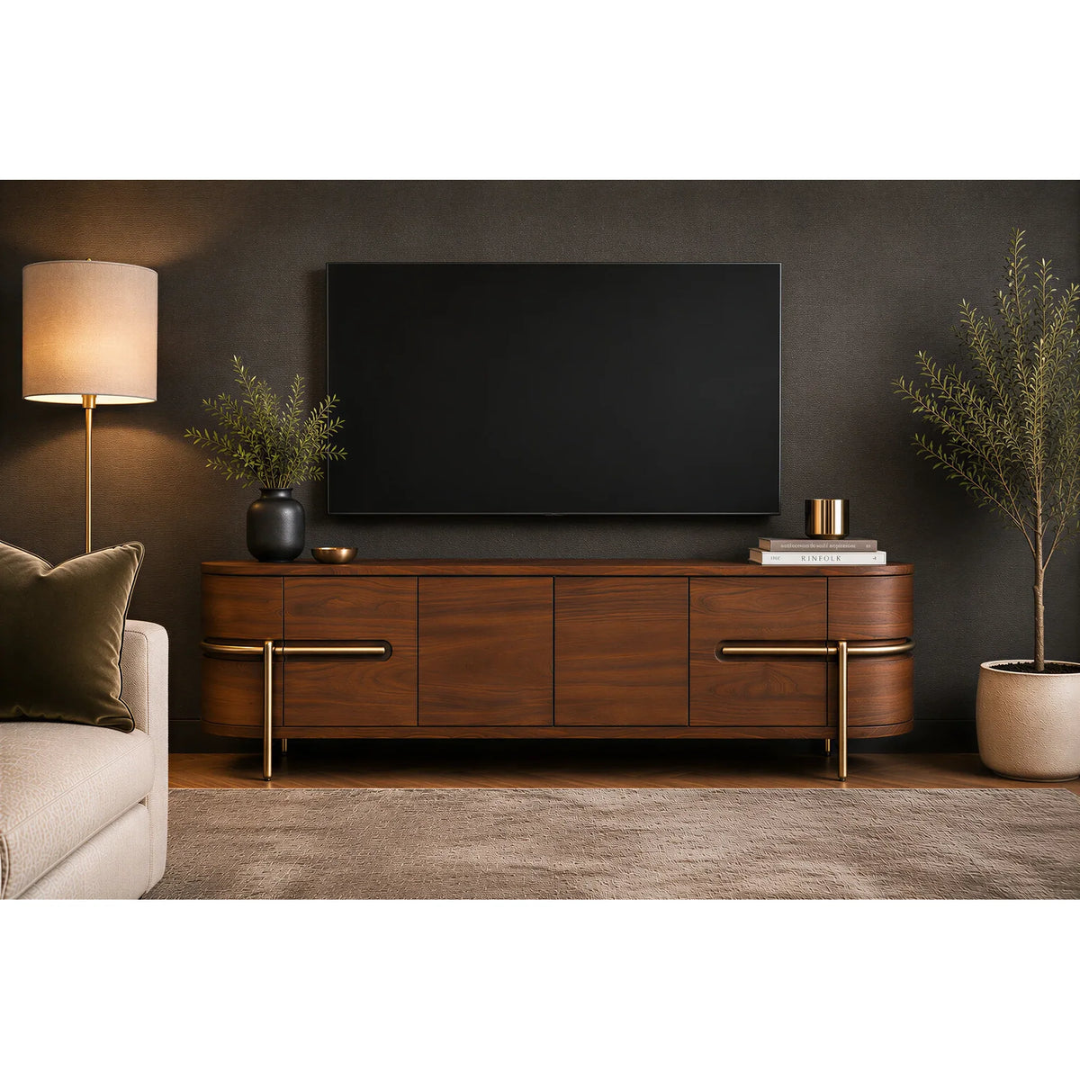 Mid-Century Walnut Media Unit