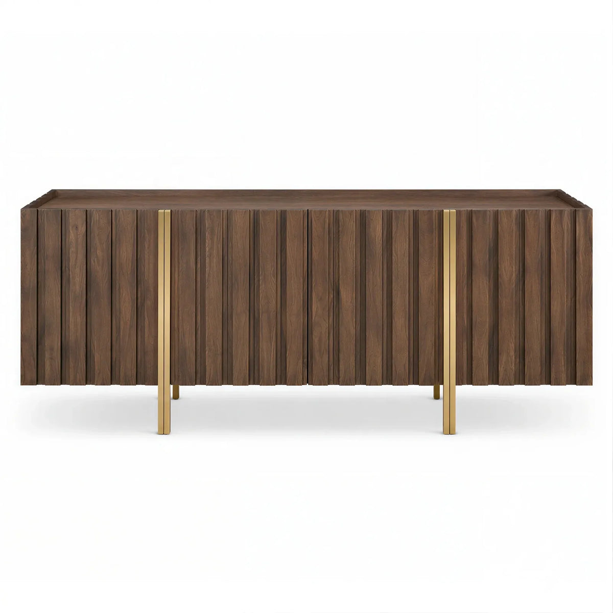 Walnut Sideboard with Vertical Detailing