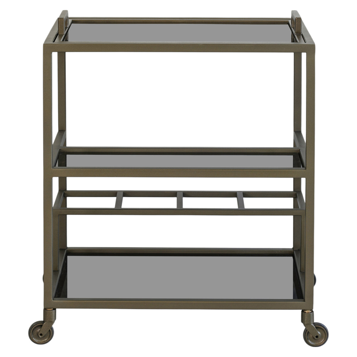 Rheims Antique Brass Drinks Trolley