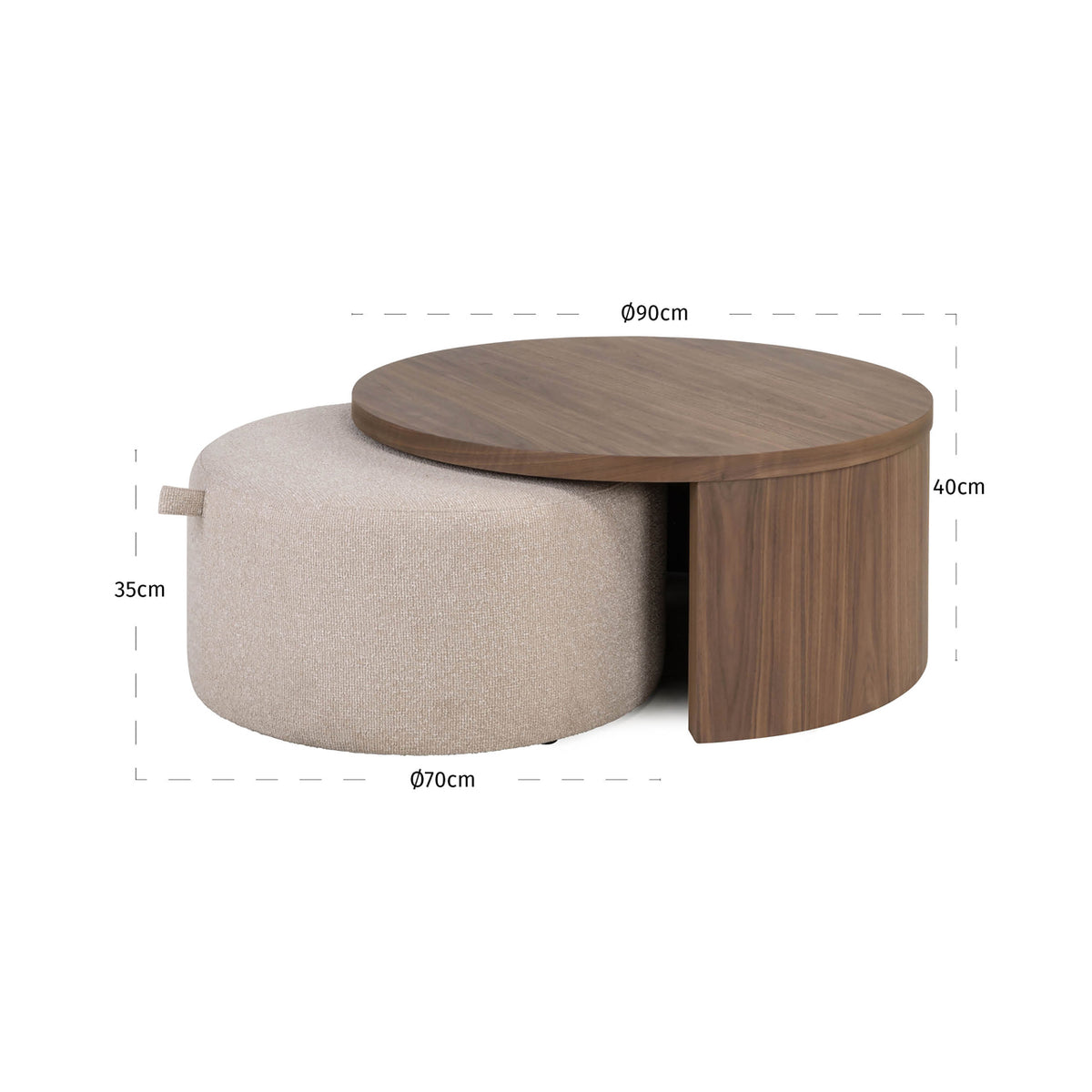 Winchester Walnut Coffee Table Set