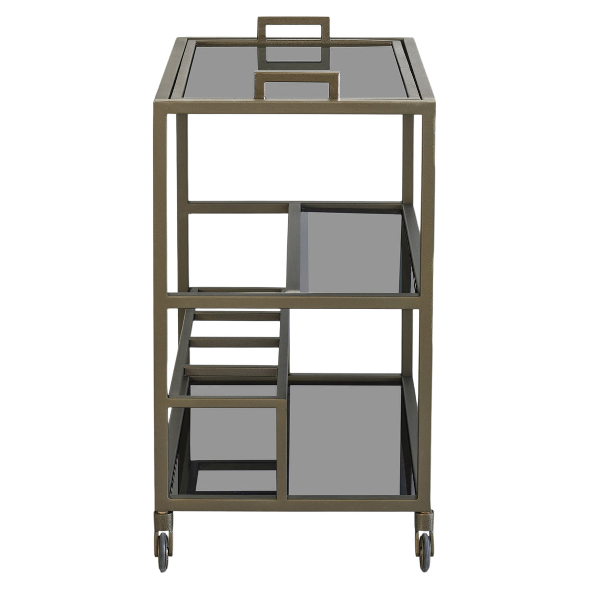 Rheims Antique Brass Drinks Trolley