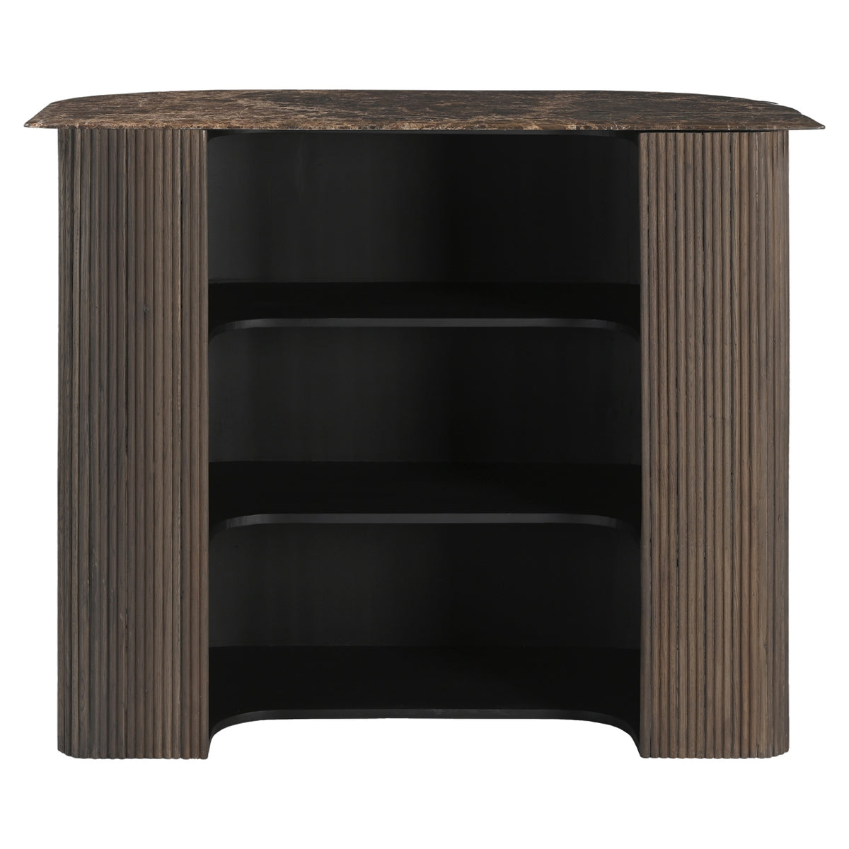 Castella Smoked Charcoal Home Bar Cabinet