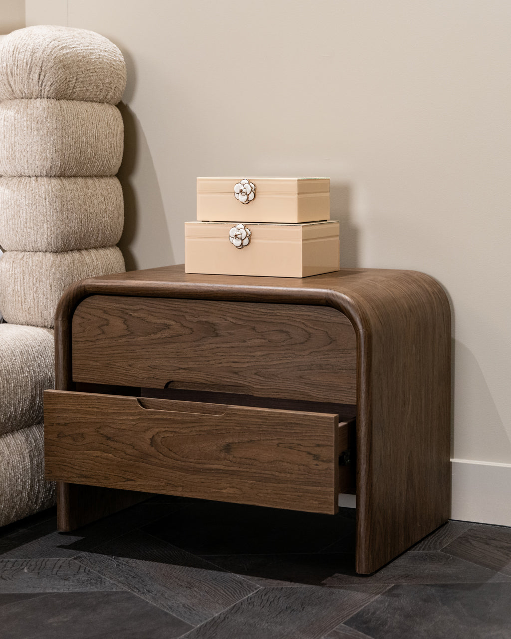Bedale Brown 2 Drawer Bedside Table