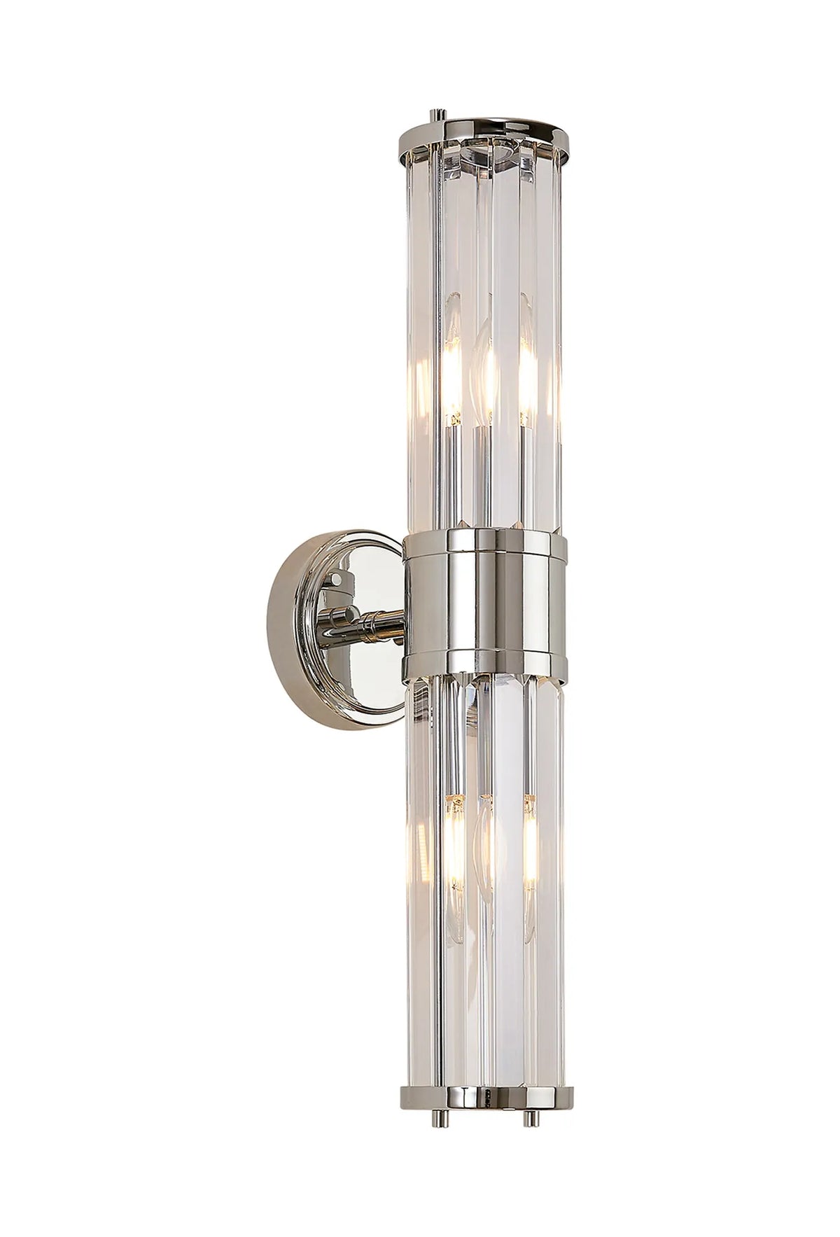 Soho crystal up and down bathroom wall light in polished chrome