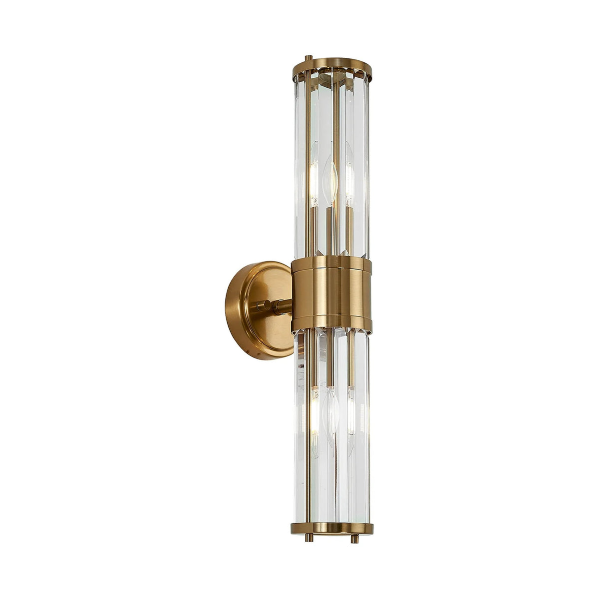 Soho crystal up and down bathroom wall light in gold