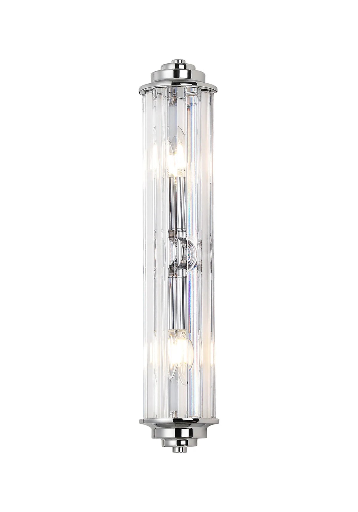 Soho IP44 crystal bathroom wall light in polished chrome