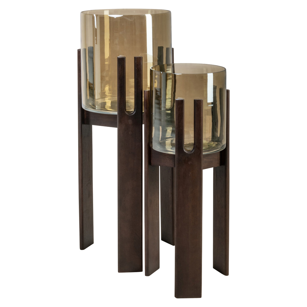 Reeve Walnut Large Hurricane Lantern