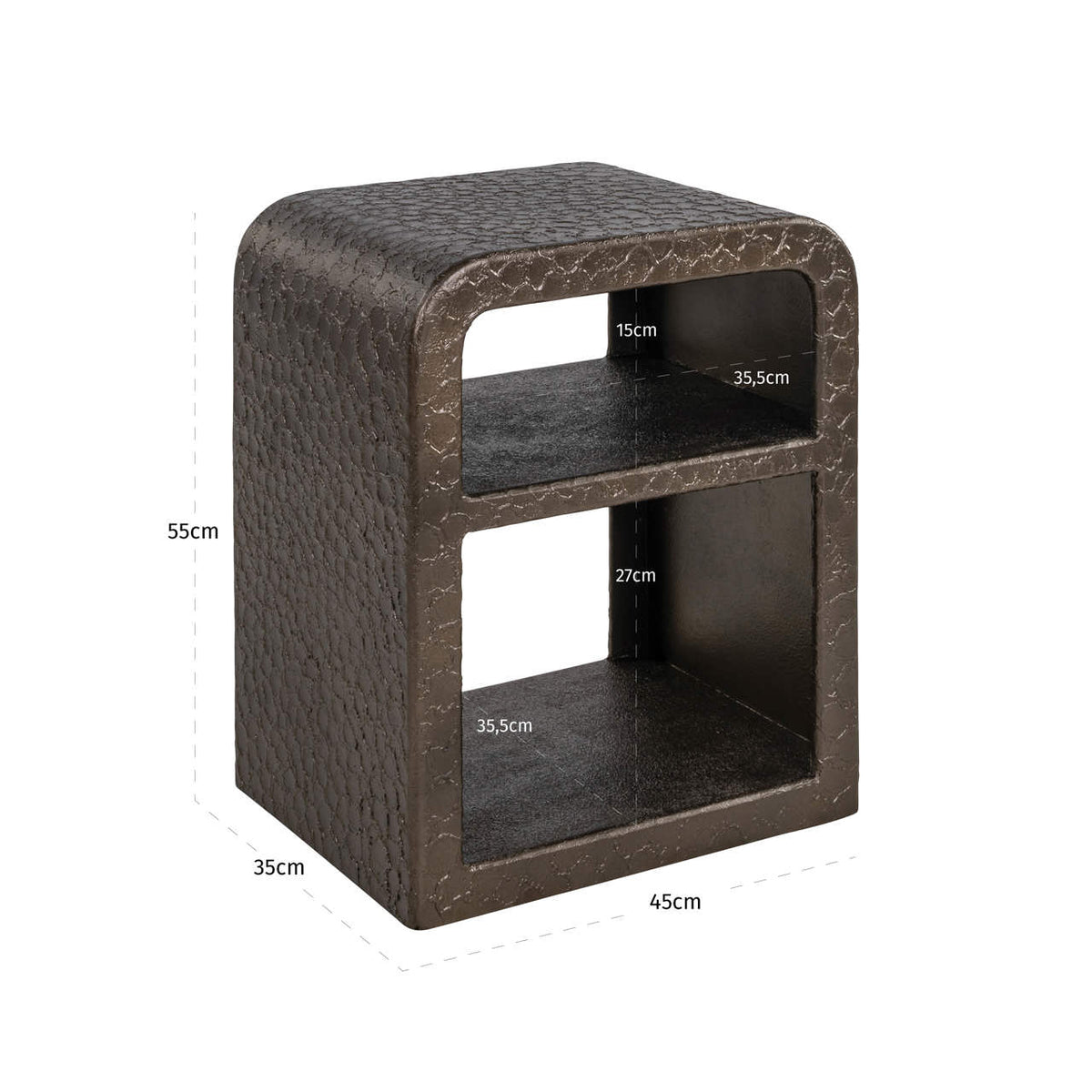 Doria Bronze Bedside Table