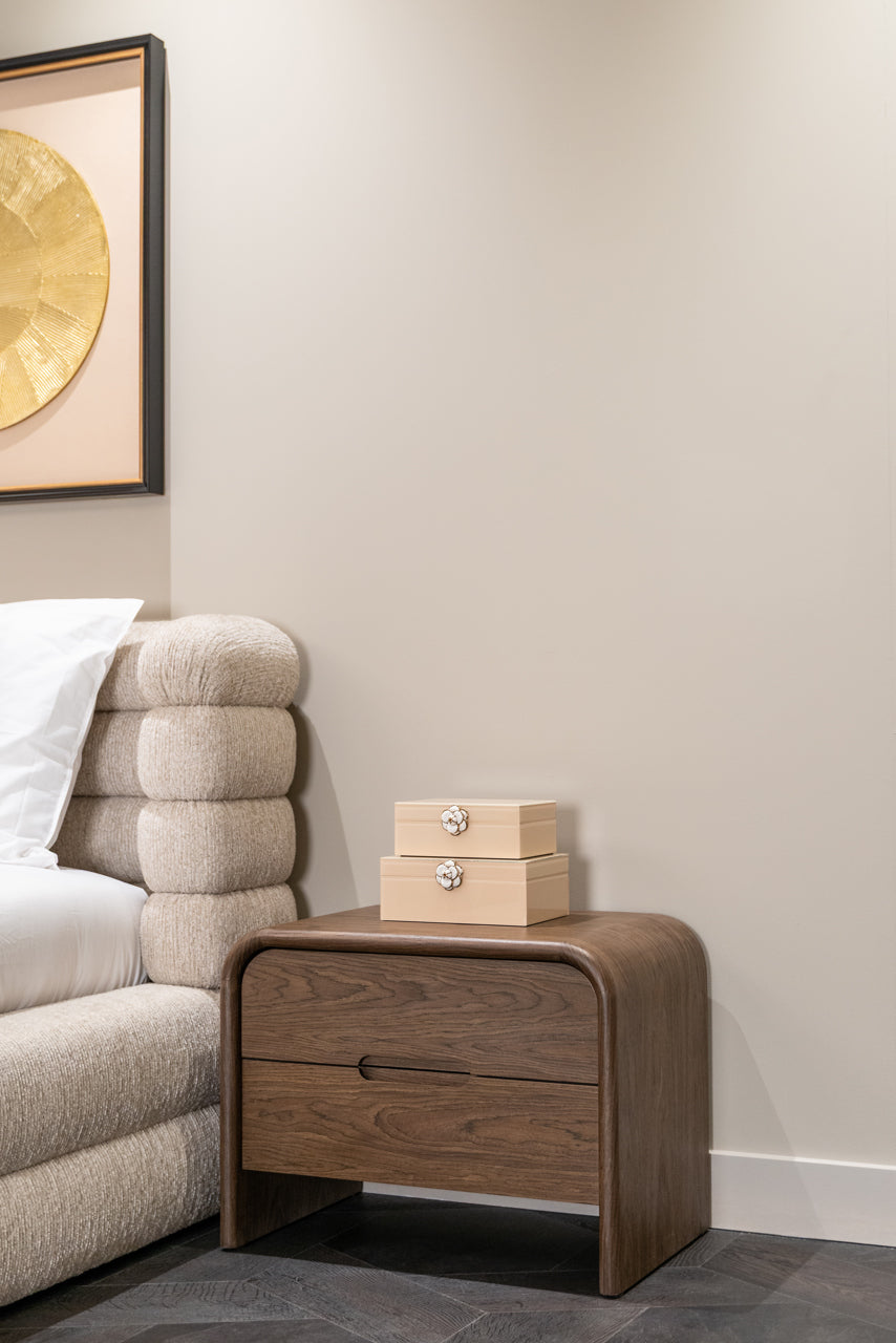 Bedale Brown 2 Drawer Bedside Table