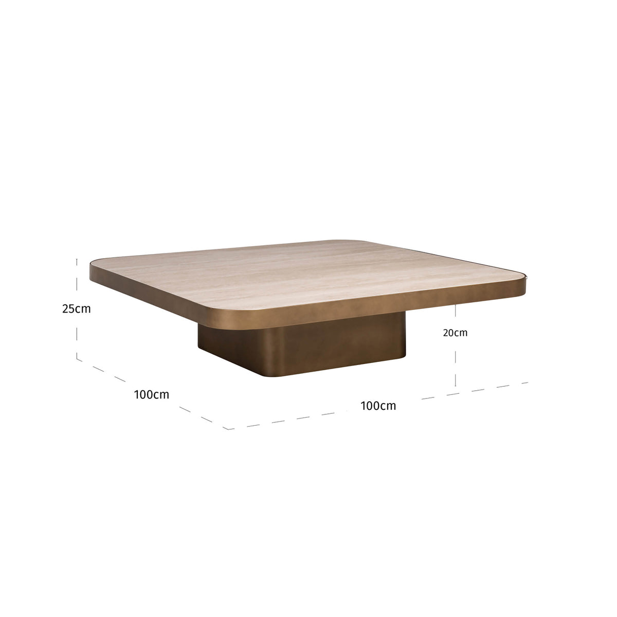 Clarendon Beige Coffee Table 100x100cm