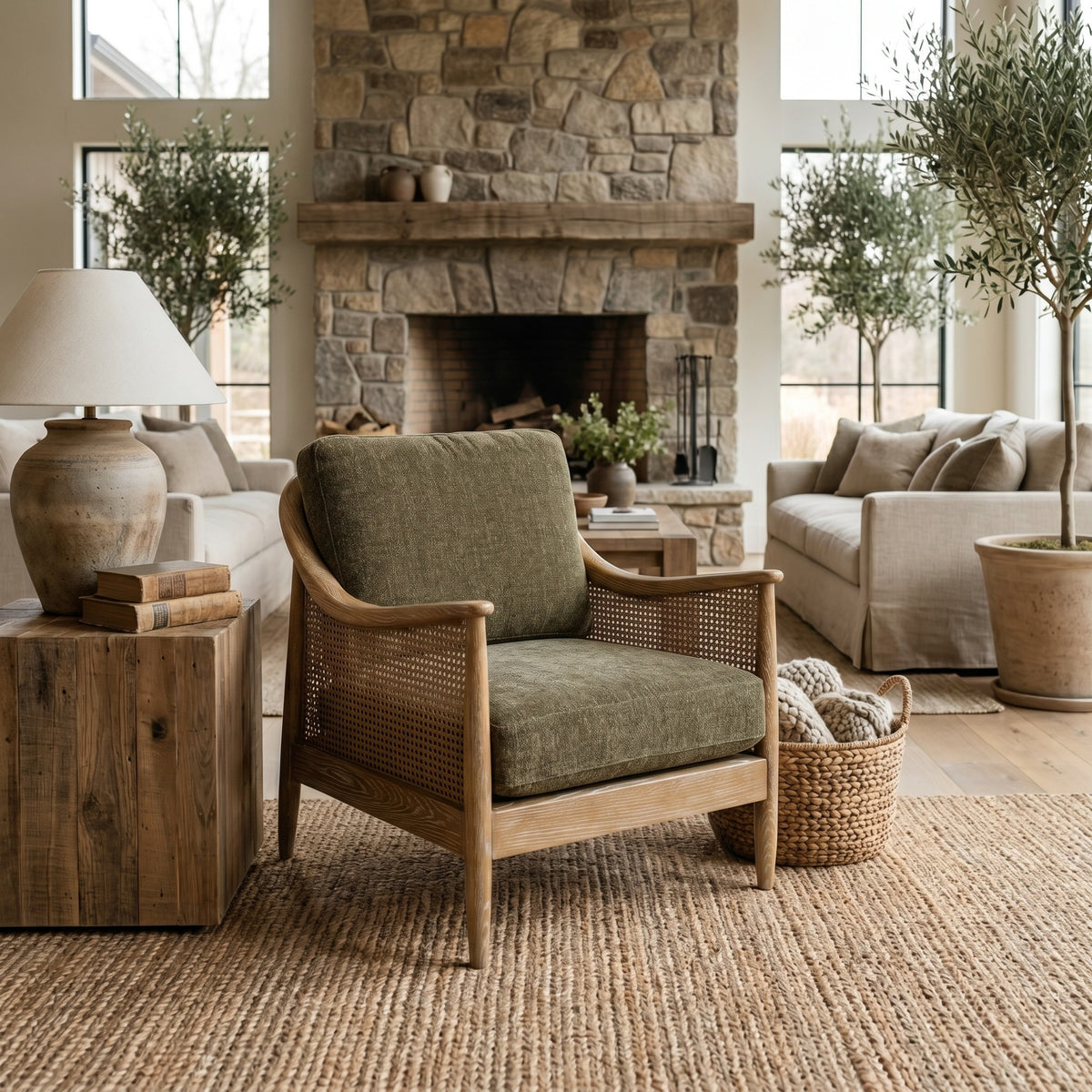 Positano Bottle Green Accent Chair