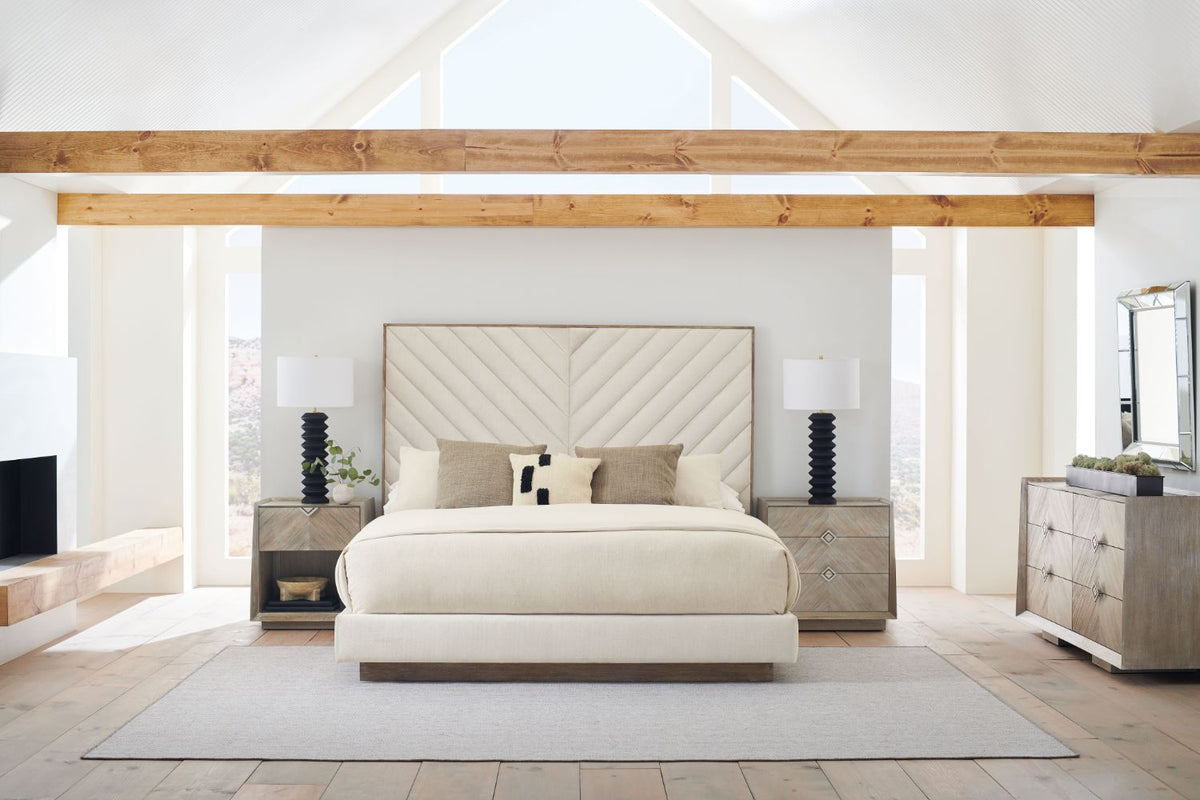 Mayfair Chevron Upholstered King Size Bed