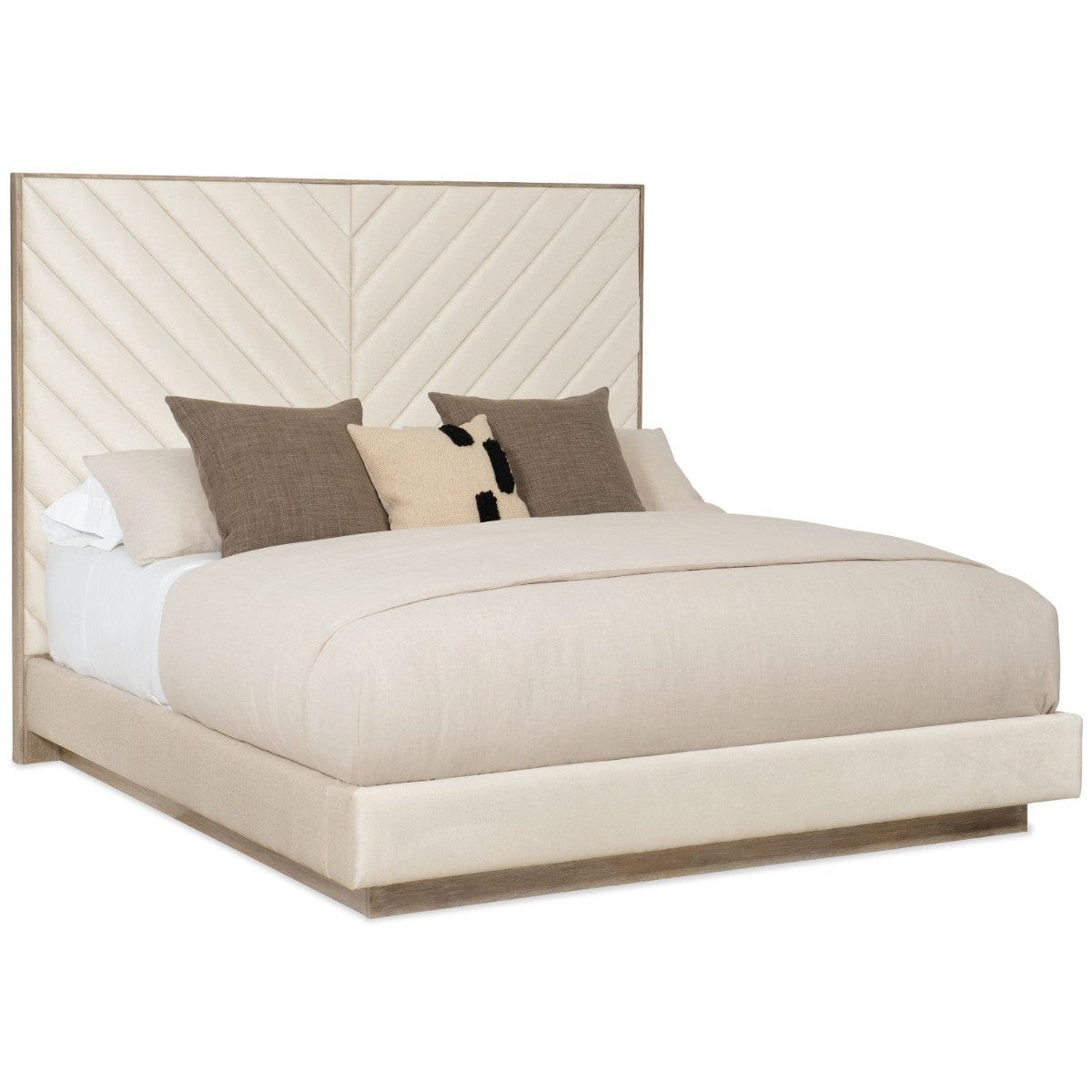 Mayfair Chevron Upholstered King Size Bed
