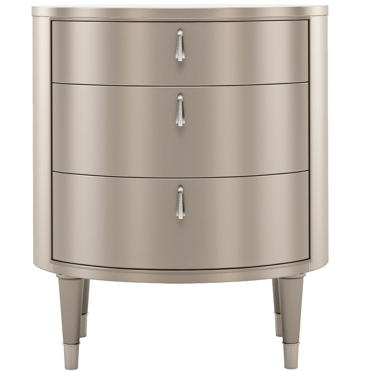 Bellagio Oval 3 Drawer Bedside Table
