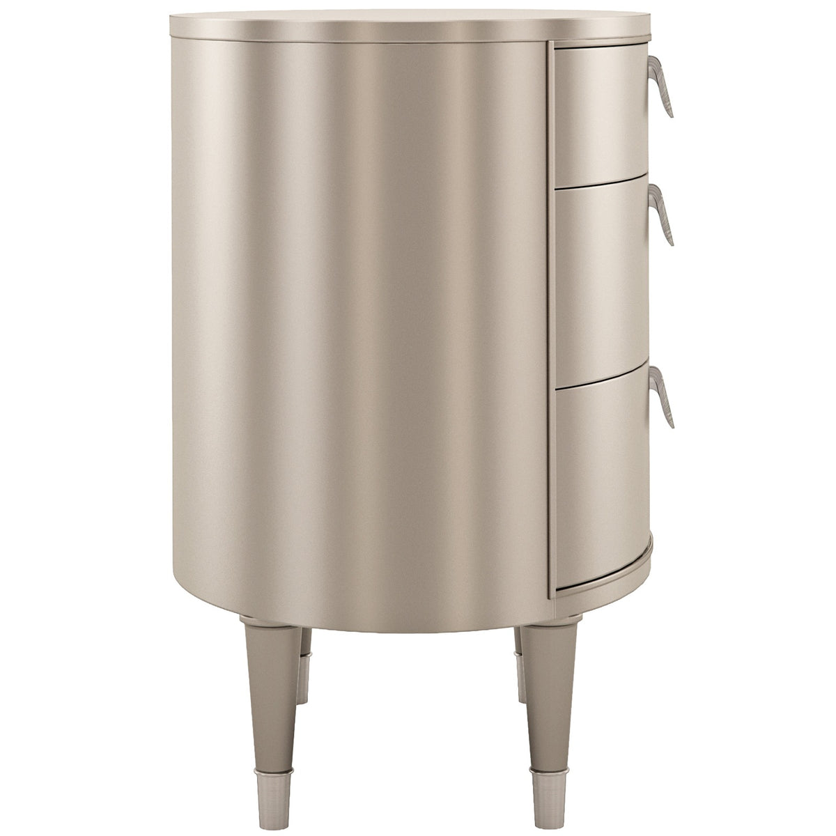 Bellagio Oval 3 Drawer Bedside Table