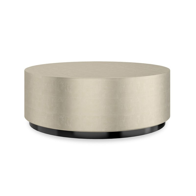 Lucca Silver Leaf Round Coffee Table