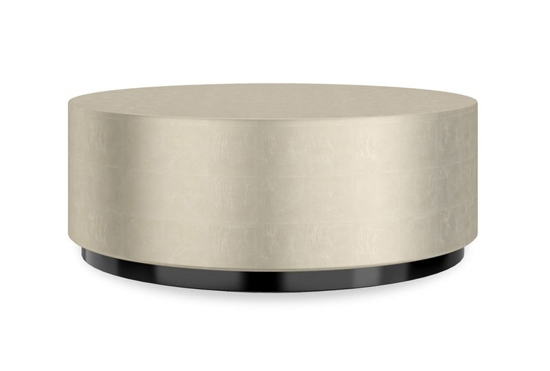 Lucca Silver Leaf Round Coffee Table