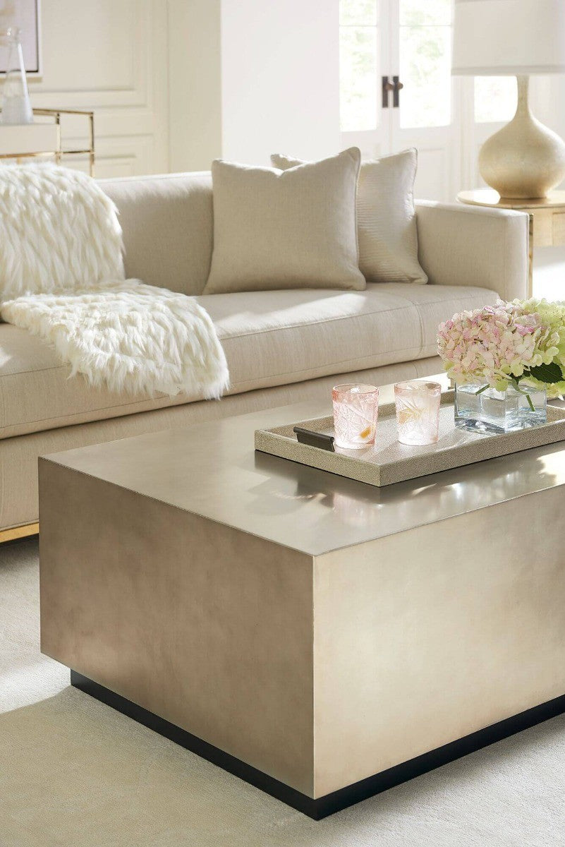 Lucca Silver Leaf Block Coffee Table