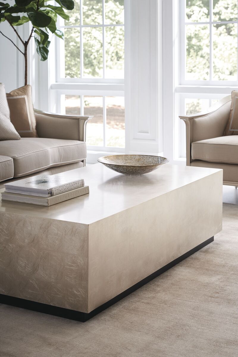 Lucca Silver Leaf Block Coffee Table