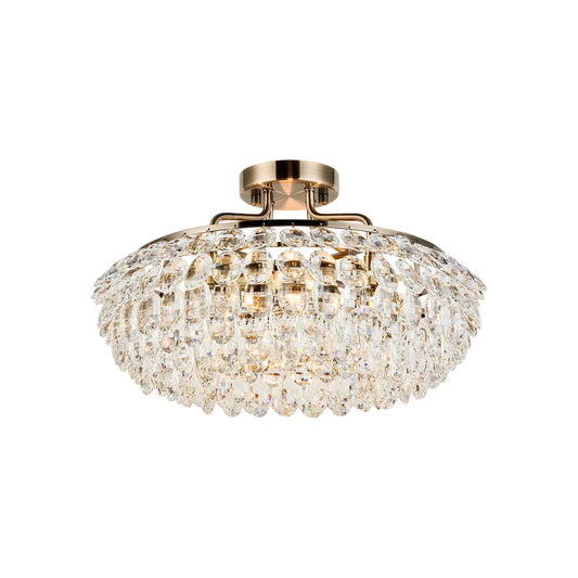 Orlune 48cm Semi Flush Ring Chandelier