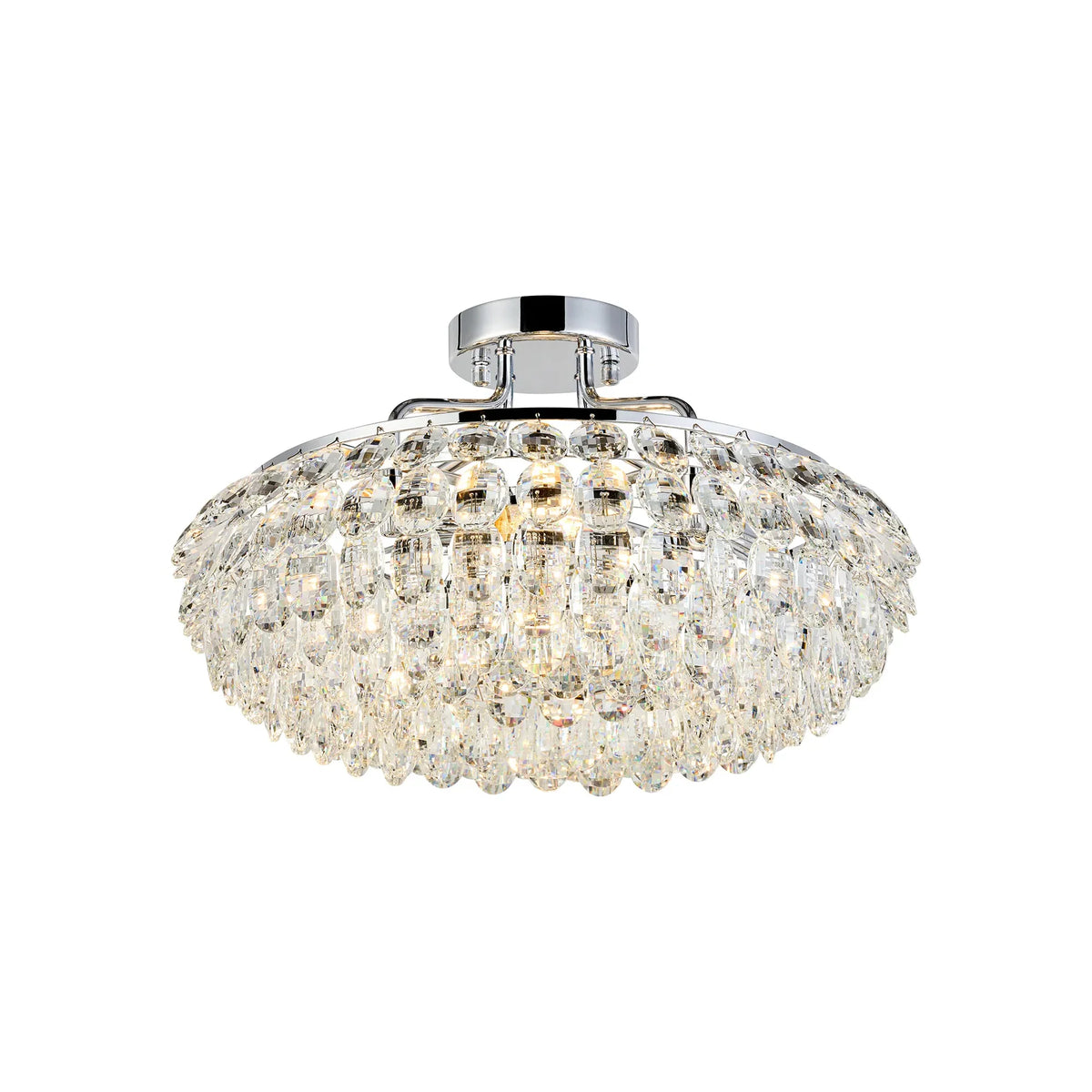 Orlune 48cm Semi Flush Ring Chandelier