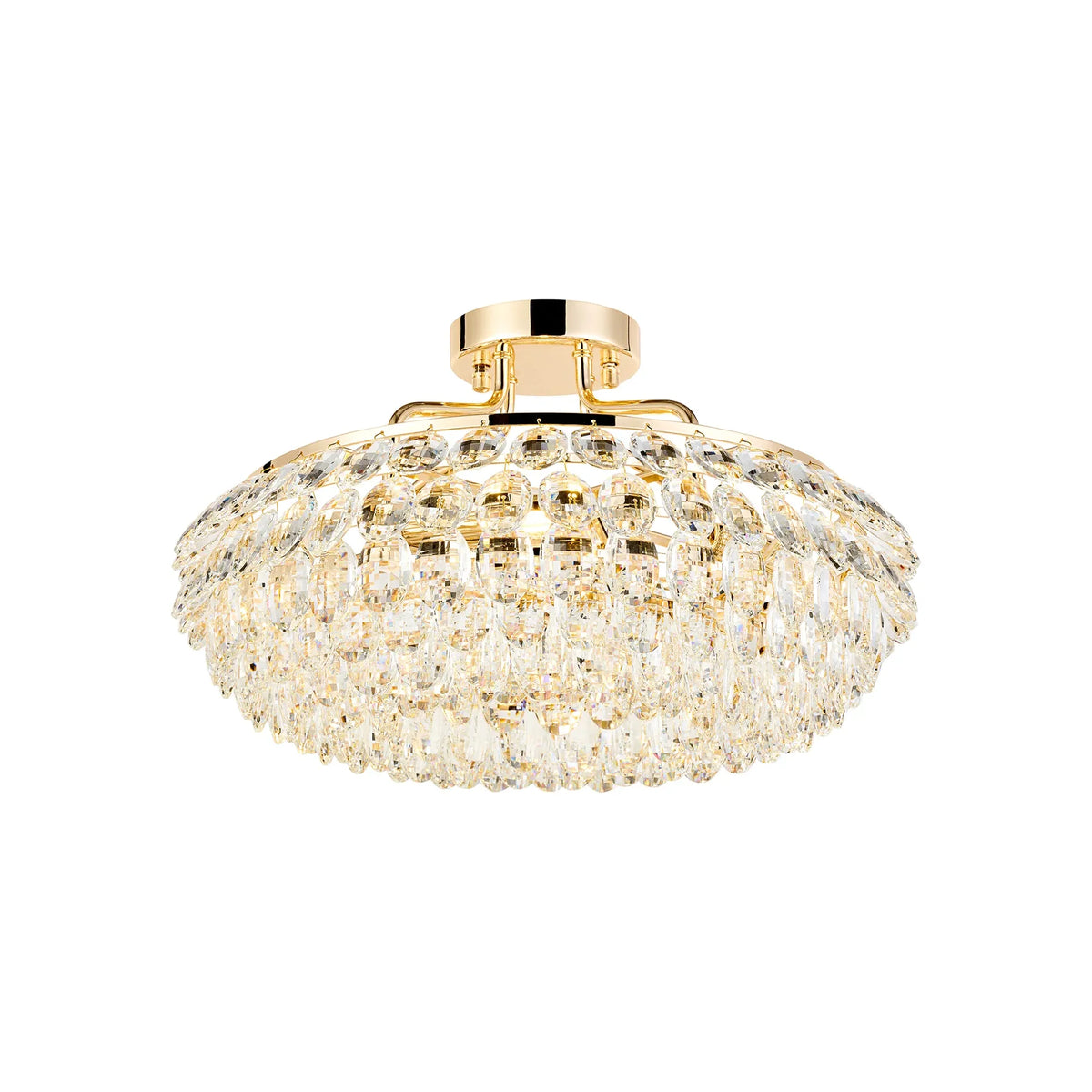 Orlune 48cm Semi Flush Ring Chandelier