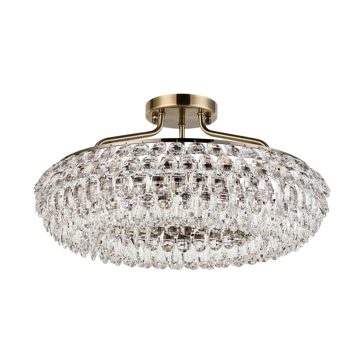 Orlune 60cm Semi Flush Ring Chandelier