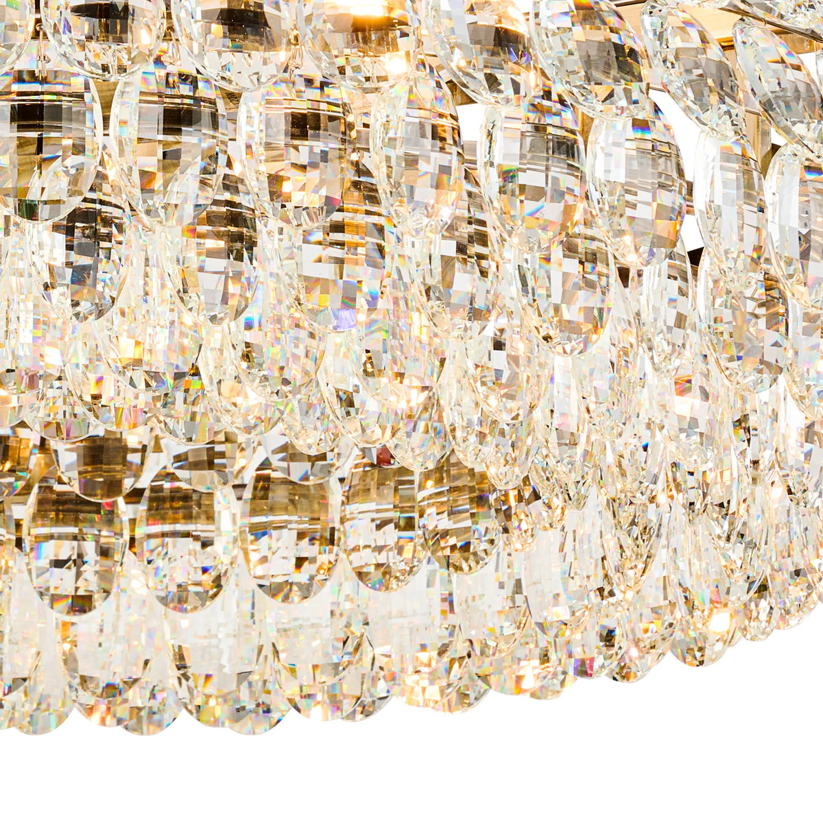 Orlune 60cm Semi Flush Ring Chandelier
