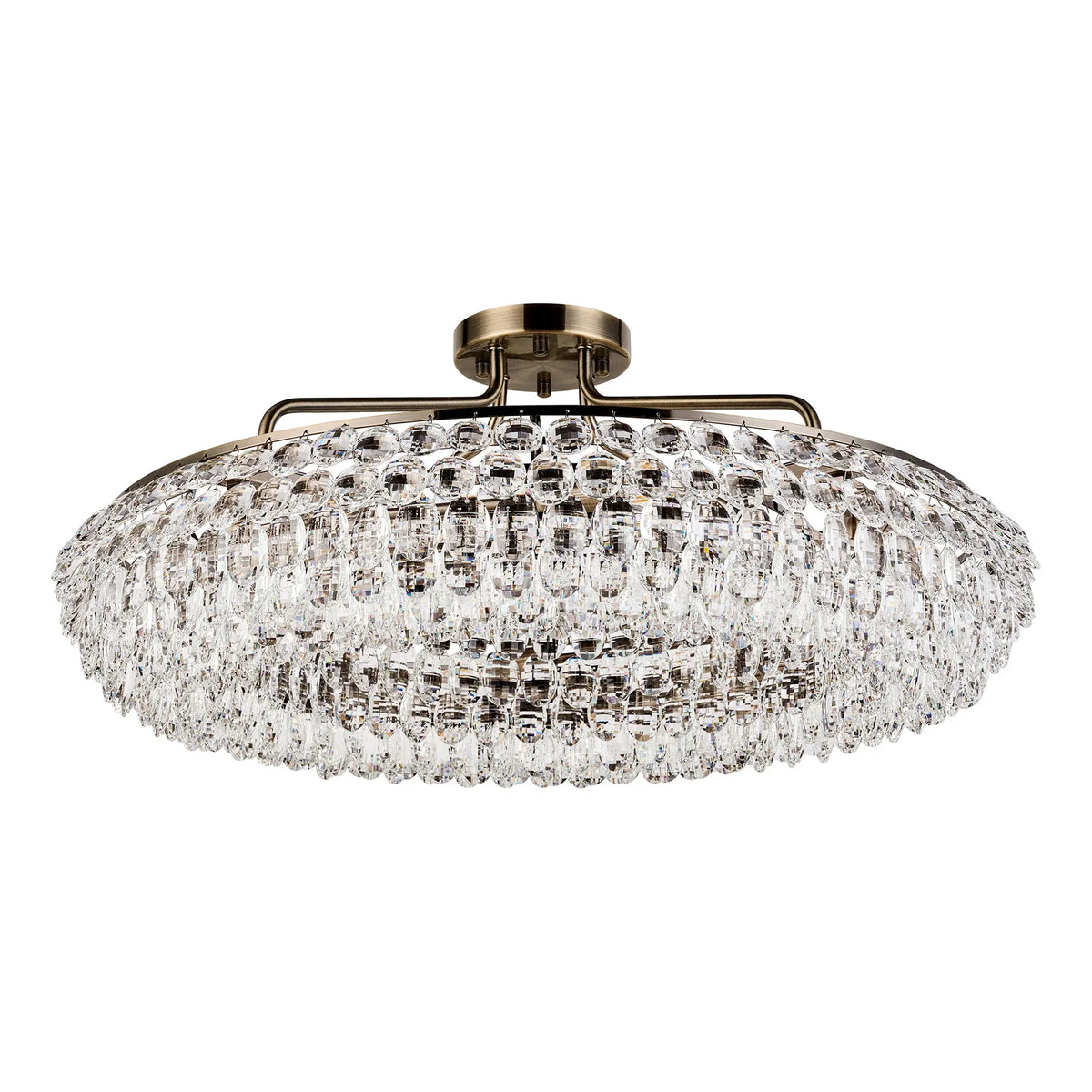Orlune 80cm Semi Flush Ring Chandelier