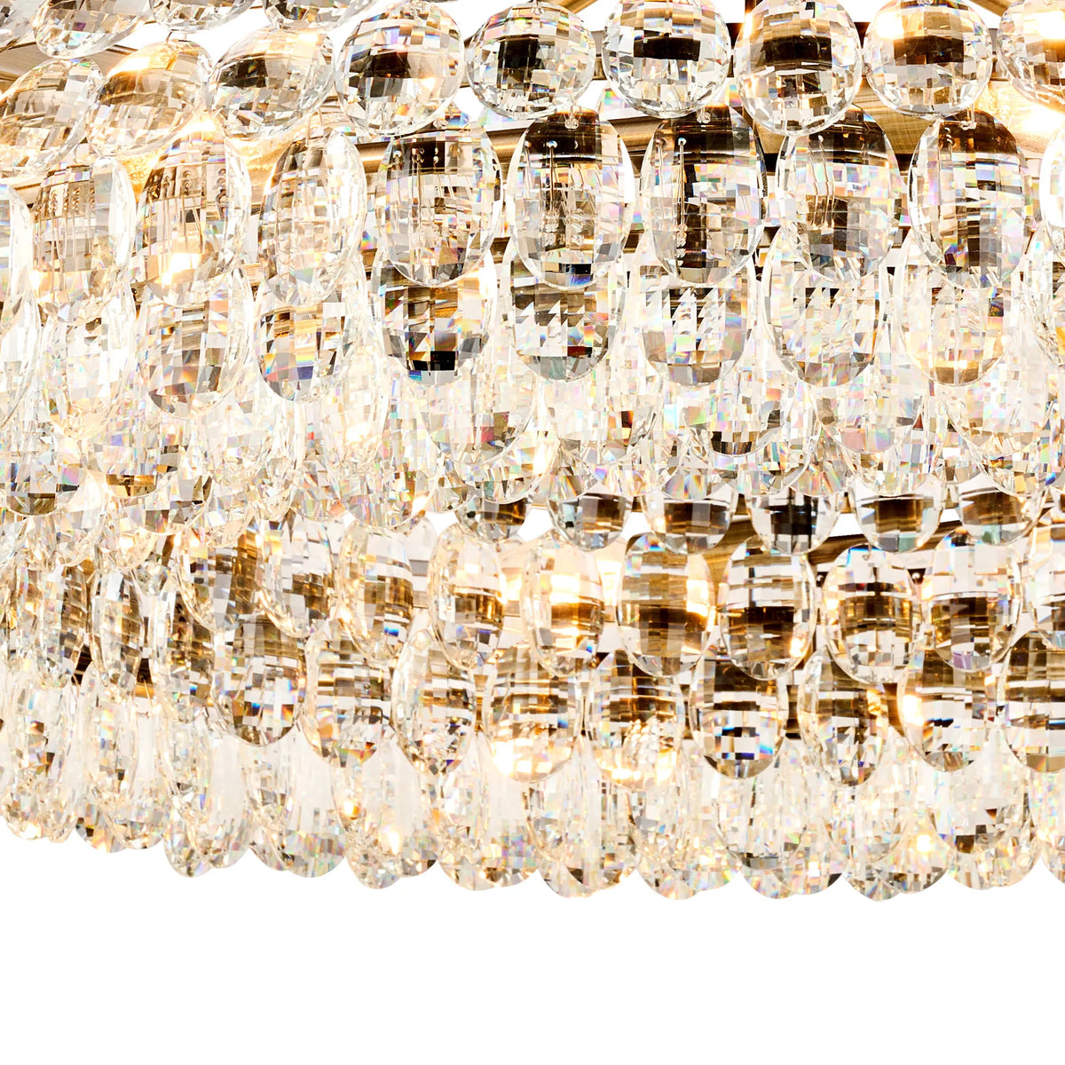 Orlune 80cm Semi Flush Ring Chandelier
