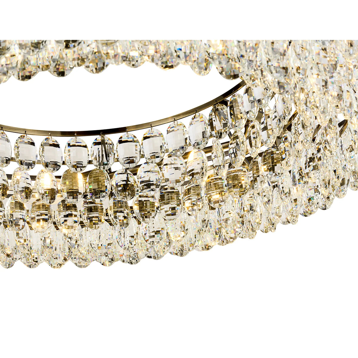 Orlune 80cm Semi Flush Ring Chandelier