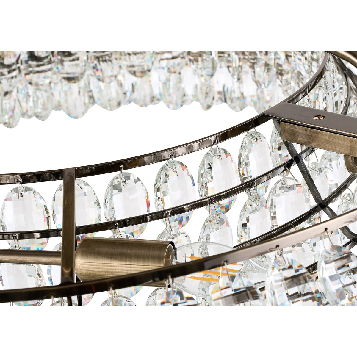 Orlune 80cm Semi Flush Ring Chandelier