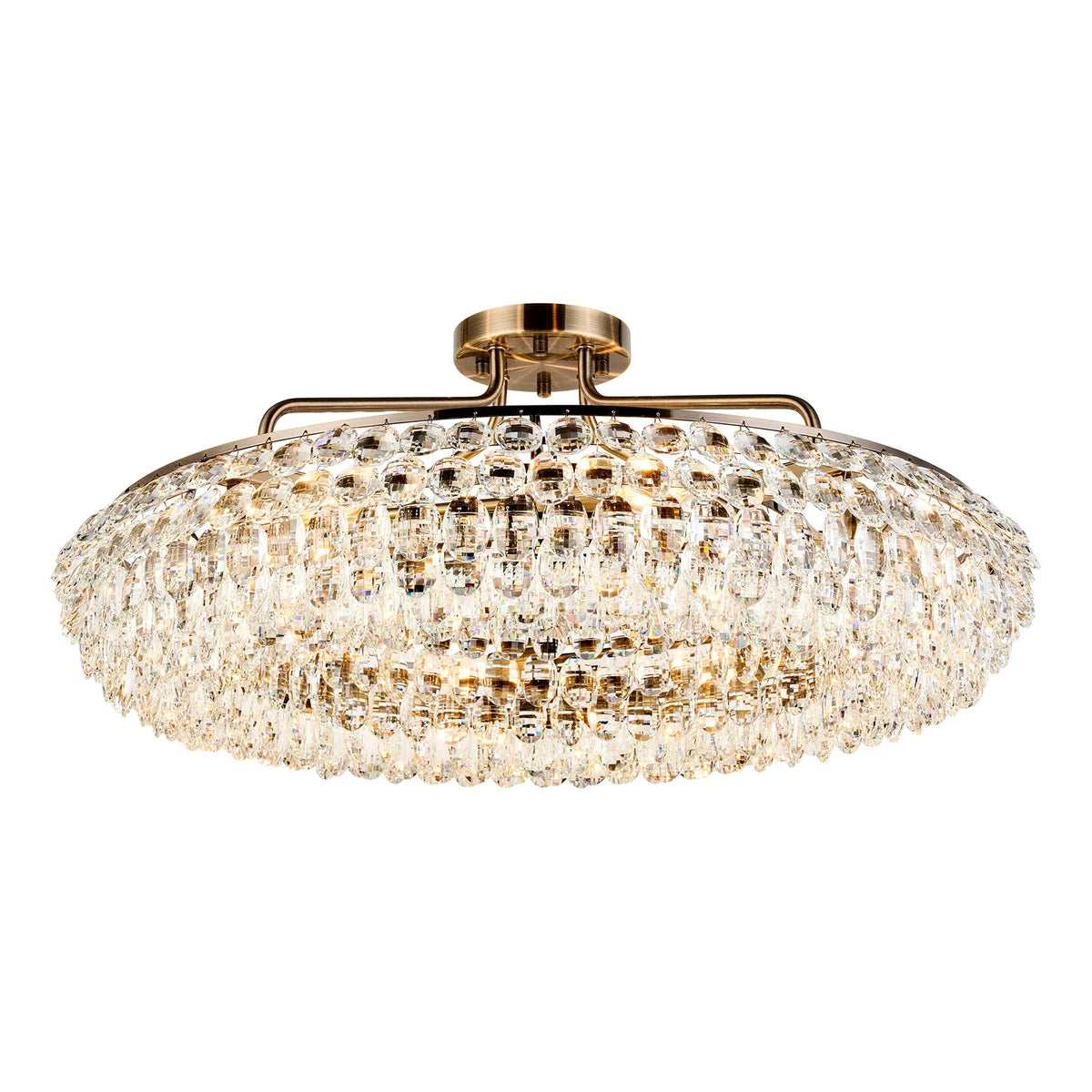 Orlune 80cm Semi Flush Ring Chandelier