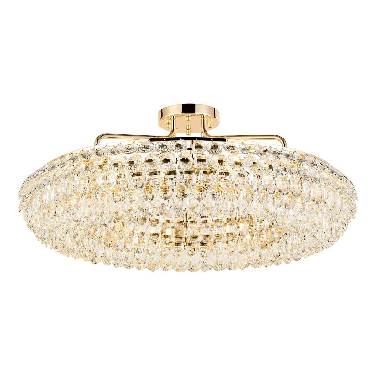 Orlune 80cm Semi Flush Ring Chandelier